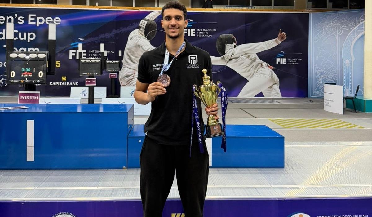 إسلام أسامه يحقق برونزية كأس العالم للناشئين لسيف المبارزة