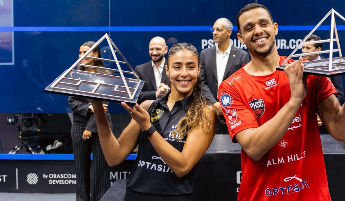 مصطفى عسل وهانيا الحمامى يحافظان على صدارة تصنيف الاسكواش