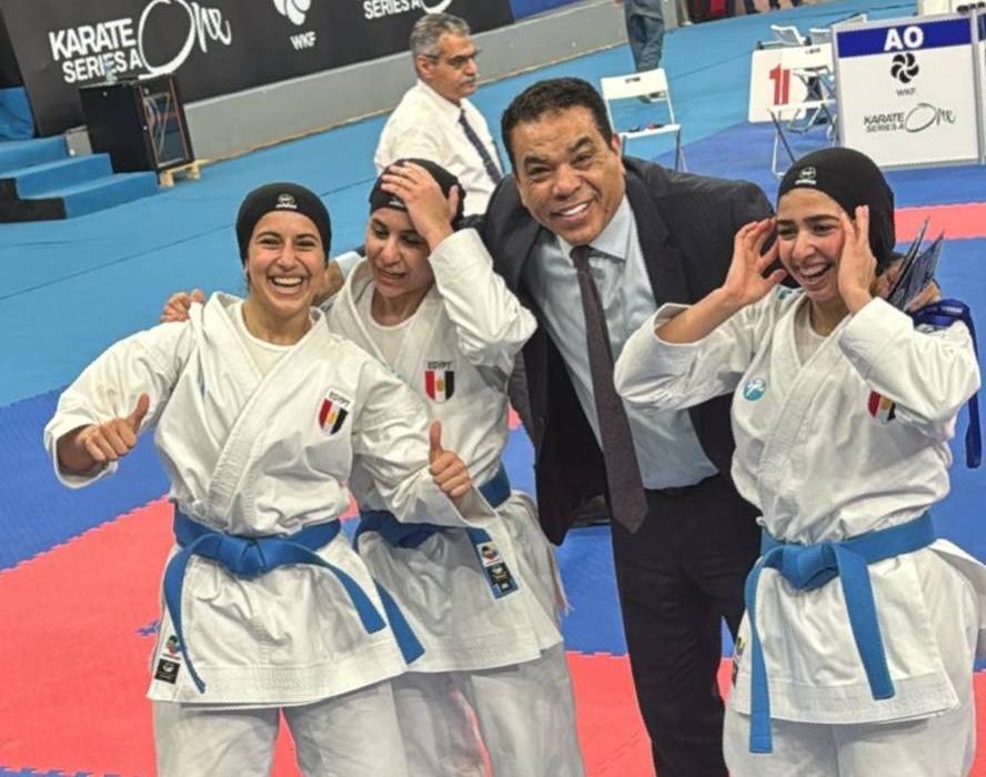 ذهبية وبرونزية للكاراتيه المصري في بطولة سيرياس
