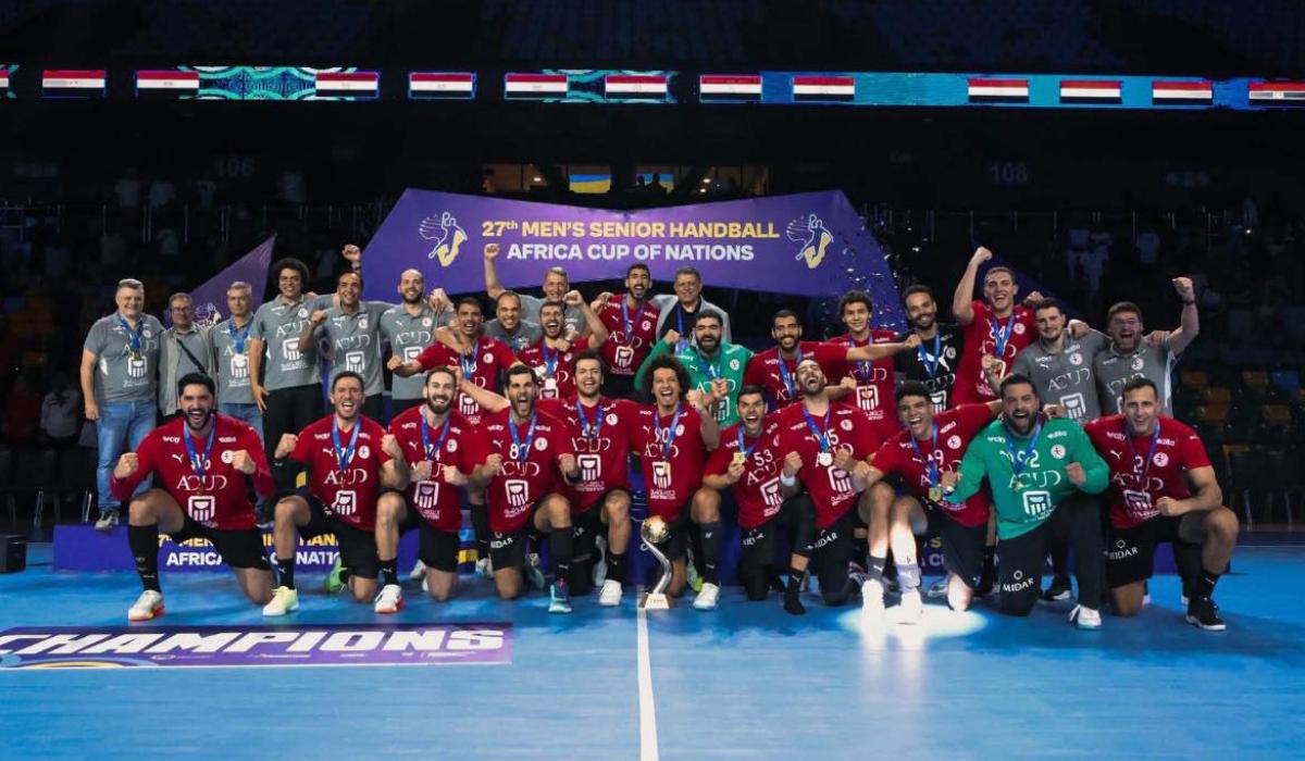 عودة منتخب اليد للقاهرة بعد التتويج الأفريقي