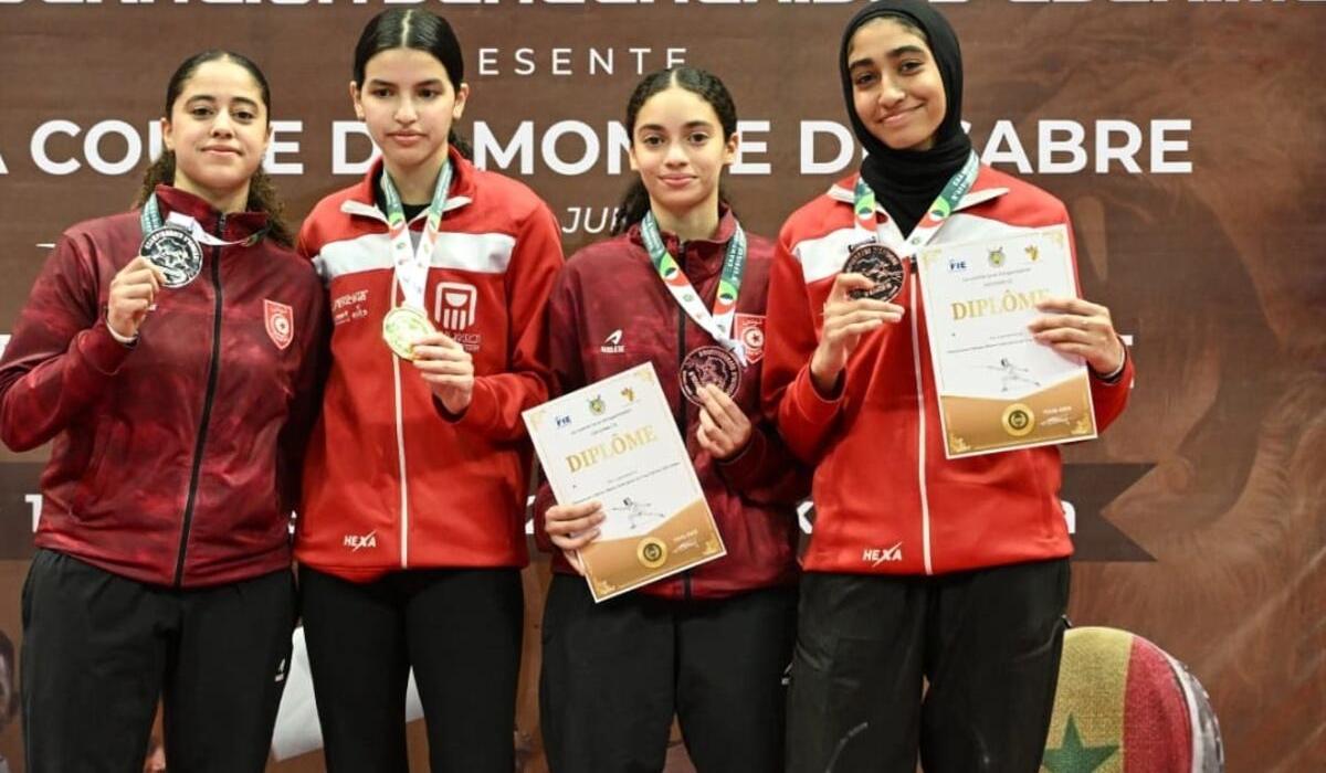 7 ميداليات متنوعة للاعبي مصر في بطوللة أفريقيا للسلاح