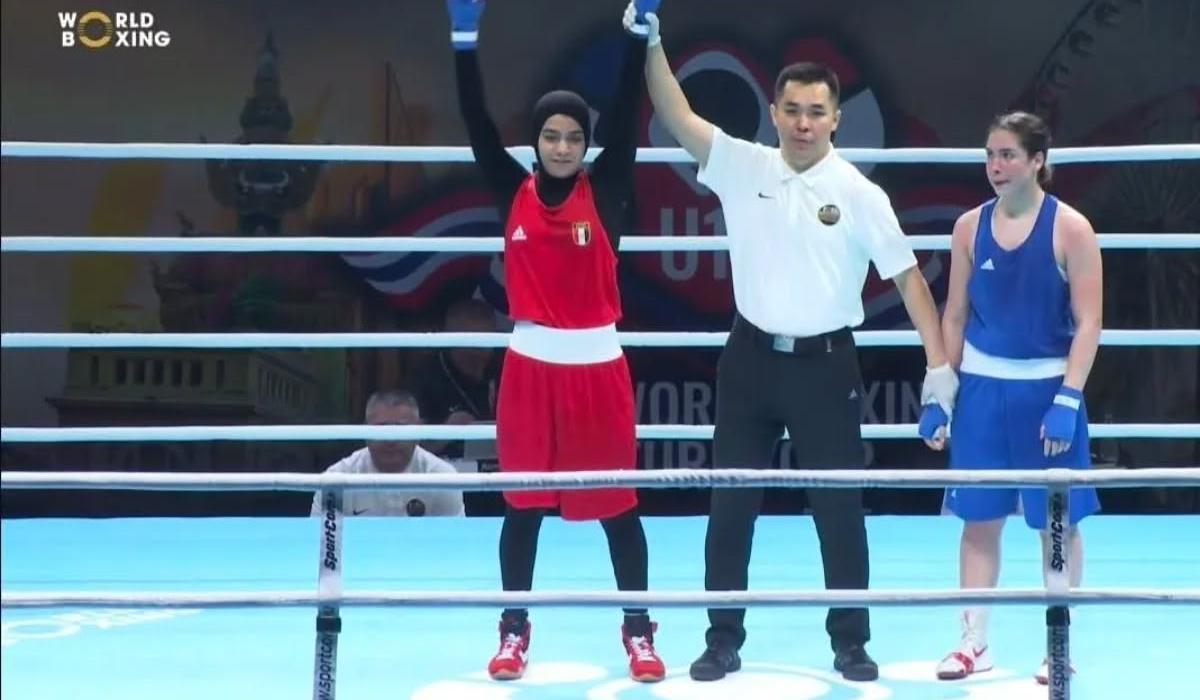 منة الله رضا إلى ربع نهائي كأس العالم للملاكمة شباب