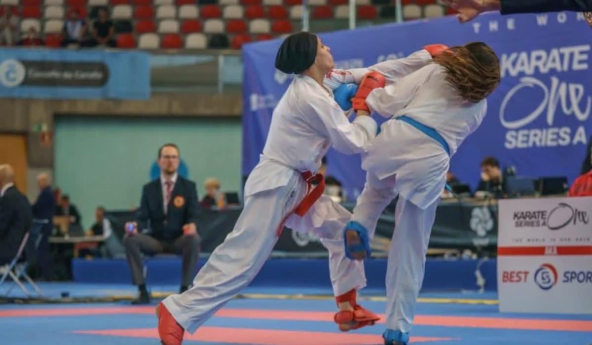 جنى حازم تحصد فضية  الدوري العالمي للكاراتيه