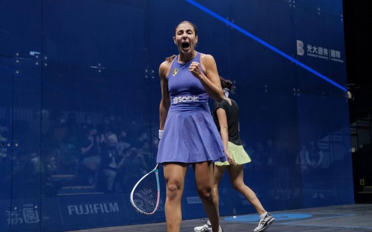 هانيا الحمامي تواصل تألقها وتتأهل إلى نصف نهائي بطولة الصين المفتوحة للإسكواش