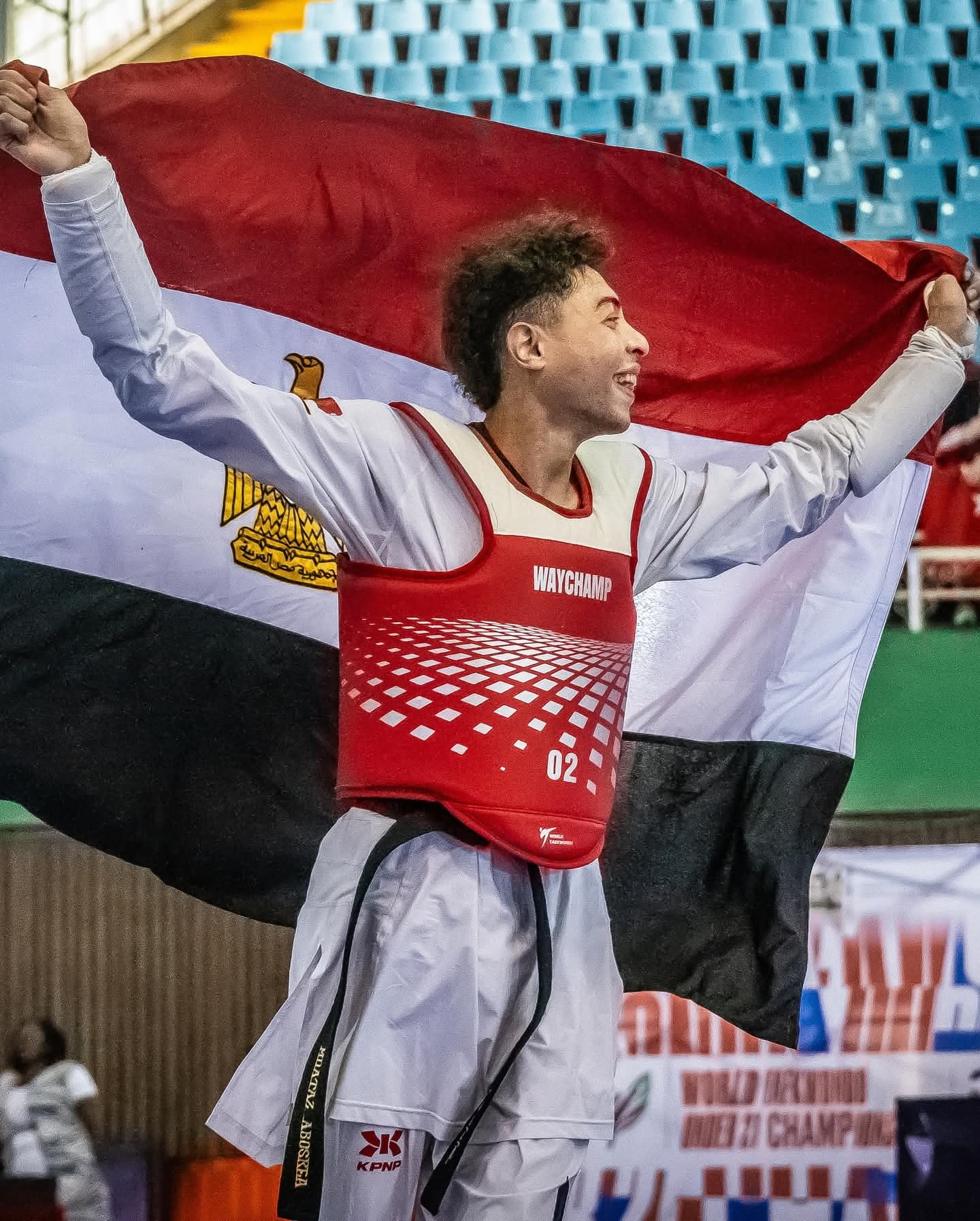 معتز بالله عاصم يتوج بذهبية بطولة العالم للتايكوندو تحت 21 عاما