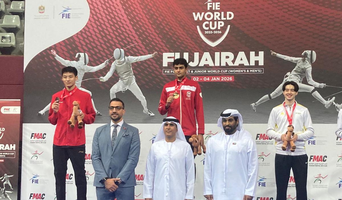 فضية عالمية لسلاح الشيش للناشئين في كأس العالم بالفجيرة