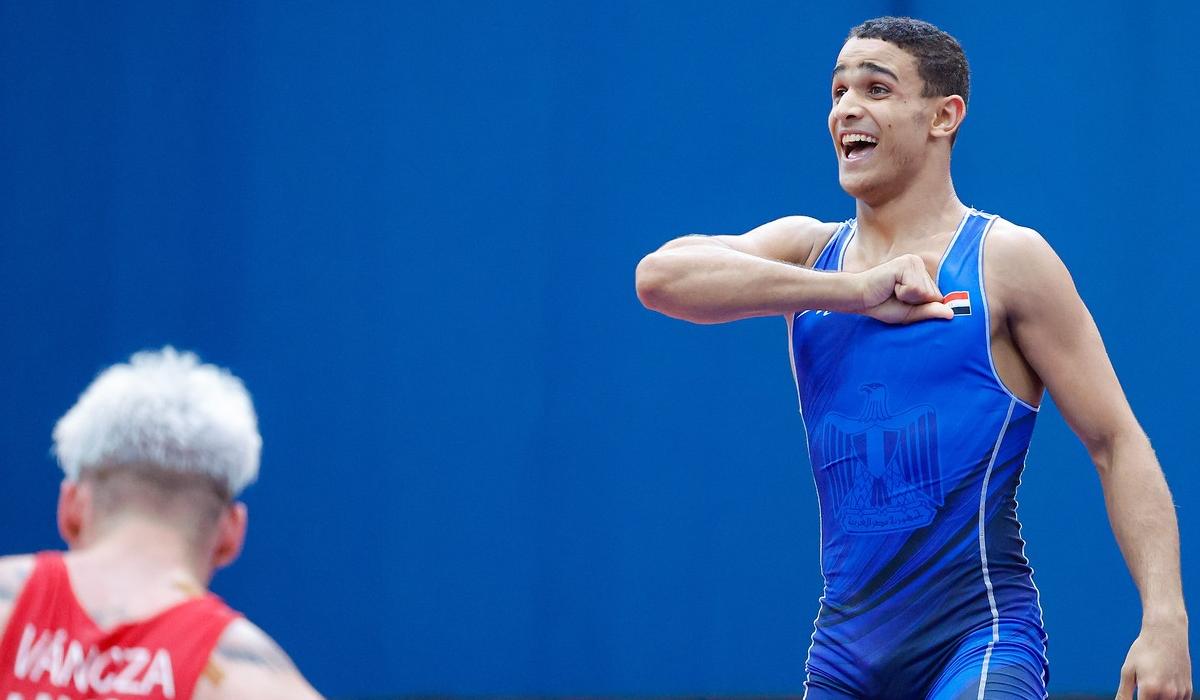 المصارع المصري مصطفى حسين يقترب من الذهب في بطولة زغرب المفتوحة للمصارعة