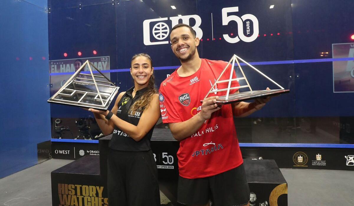 سيطرة مصرية على قمة تصنيف الاسكواش العالمي بقيادة مصطفى عسل وهانيا الحمامي