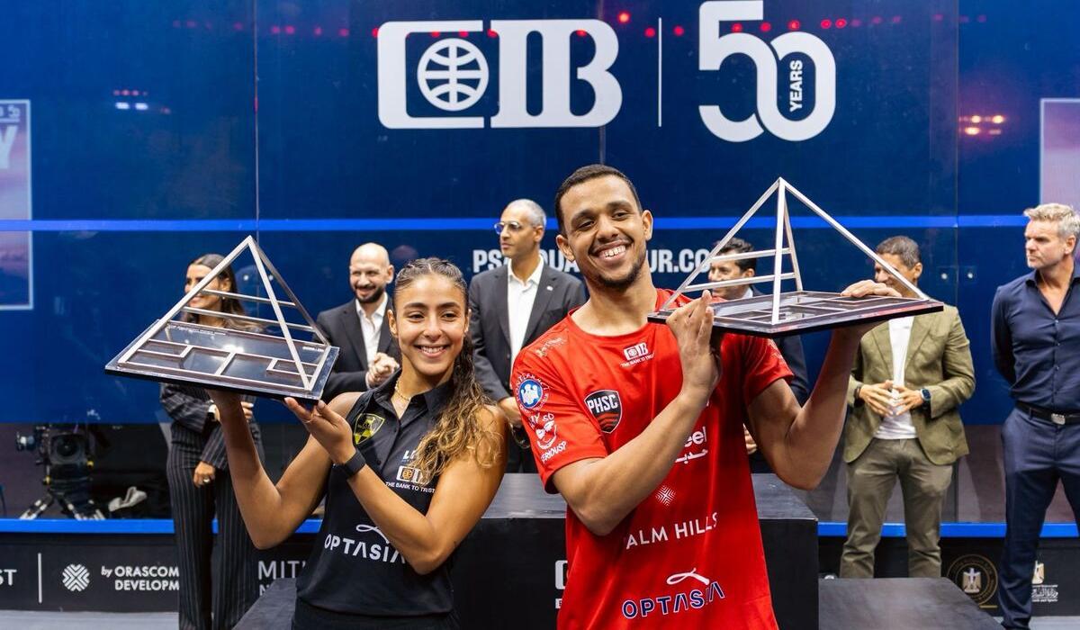 مصطفى عسل وهانيا الحمامي يحافظان على قمة تصنيف الاسكواش العالمي