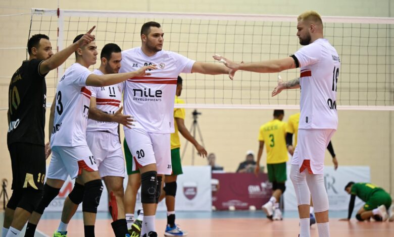الزمالك يتأهل لنهائي البطولة العربية للطائرة على حساب الشرطة القطري