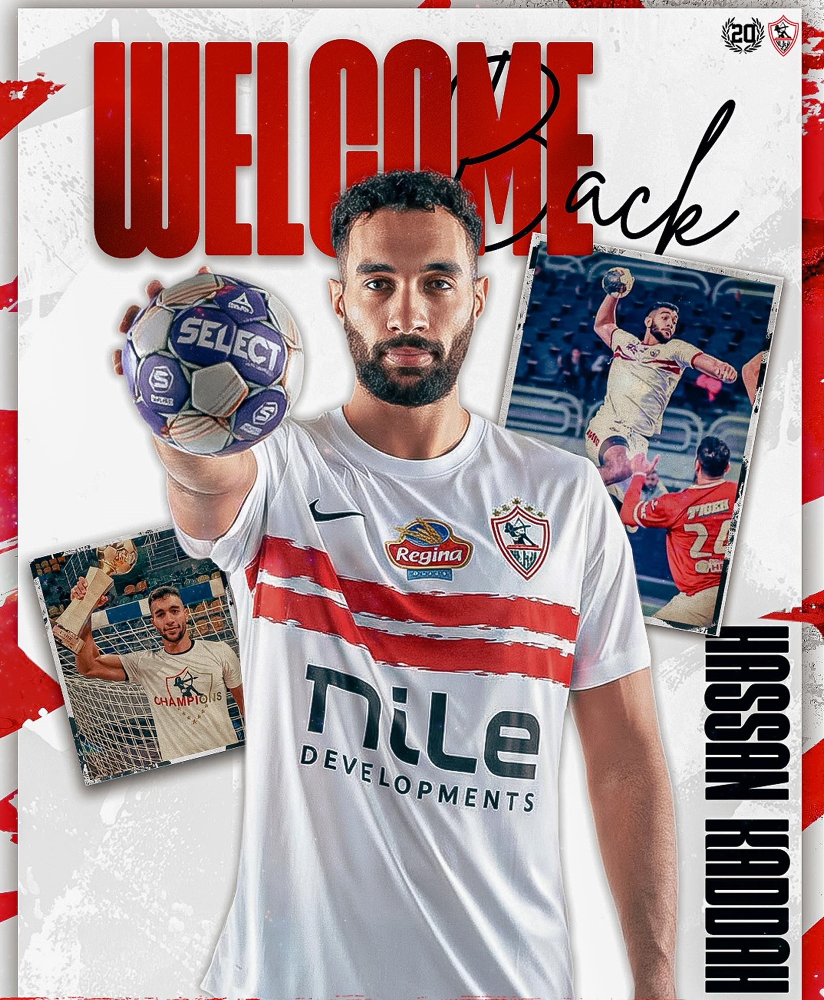 الزمالك يعلن رسميا عودة حسن قداح إلى صفوف فريق كرة اليد بعد تجربته في بولندا