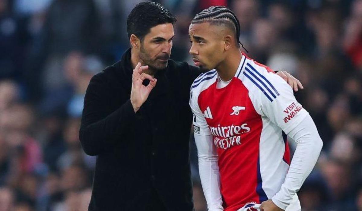 أرتيتا يشيد بمهاجمه عقب هدفه ضد أستون فيلا